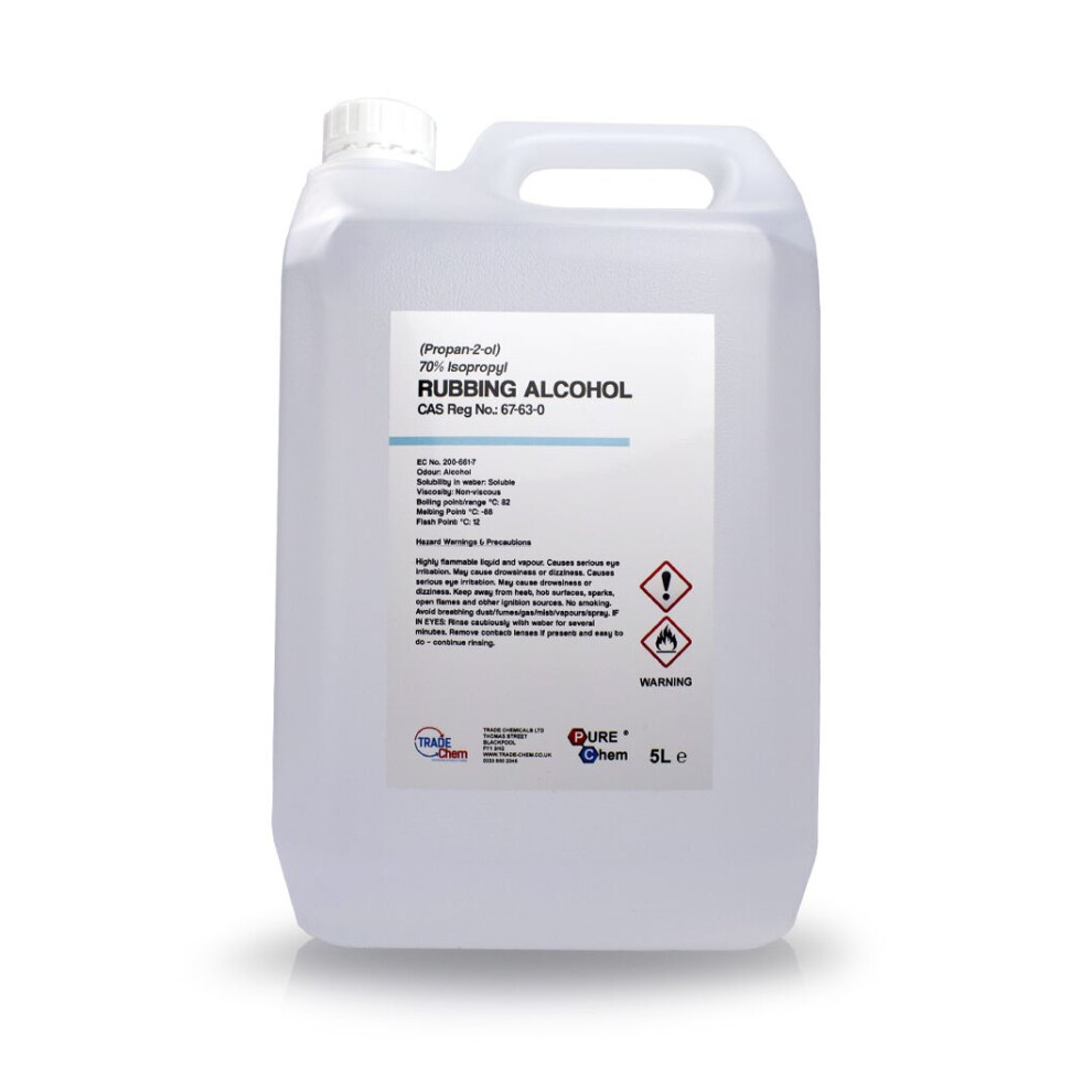 Trade Chemicals (5L Jerry) Rubbing Alcohol 70%