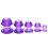 Anal Tunnel Butt Plug Set (5 Piece, Purple) 1