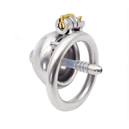 'Tiny Teapot' Male Chastity Cage with Urethral Sound (2.5 cm) 2