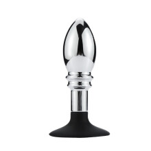 Ripple Rim Stainless Steel Butt Plug (Style B)