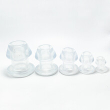 Anal Tunnel Butt Plug Set (5 Piece, Clear)