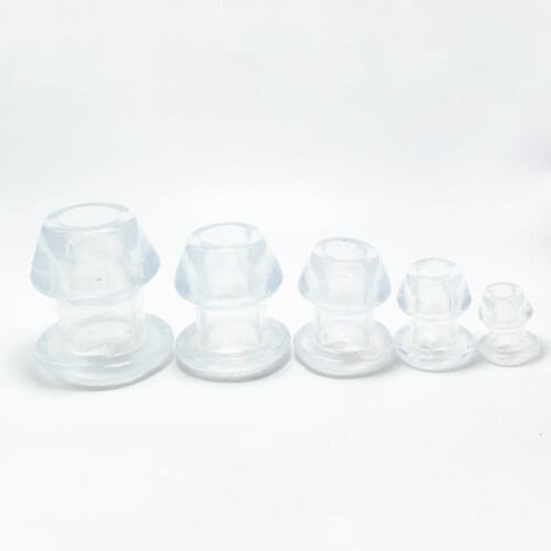 Anal Tunnel Butt Plug Set (5 Piece, Clear)