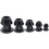 Anal Tunnel Butt Plug Set (5 Piece, Black) 1