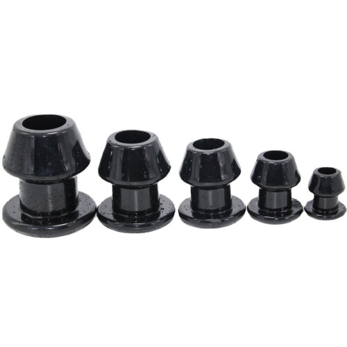 Anal Tunnel Butt Plug Set (5 Piece, Black)