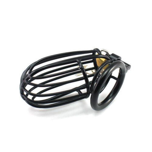 Blackout Stainless Steel Chastity Cage (Black, 45mm) 1