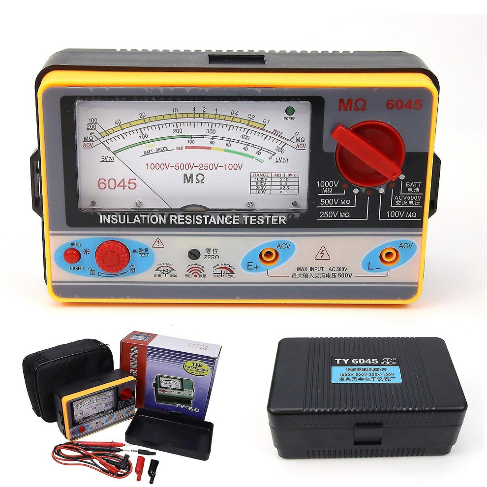 1000v 2000m Digital Insulation Resistance Tester Meter Megohmmeter Megger Ft
