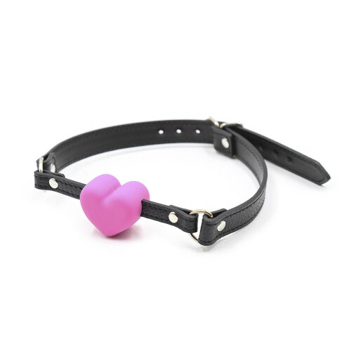Black VF Leather Ball Gag Chin Harness 2