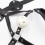 Black Faux Leather Head Harness with Vented Ball Gag 4