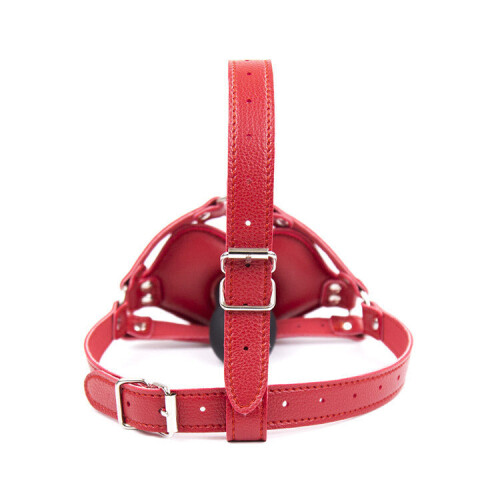 Lip Design Head Harness with a Dildo Gag 2