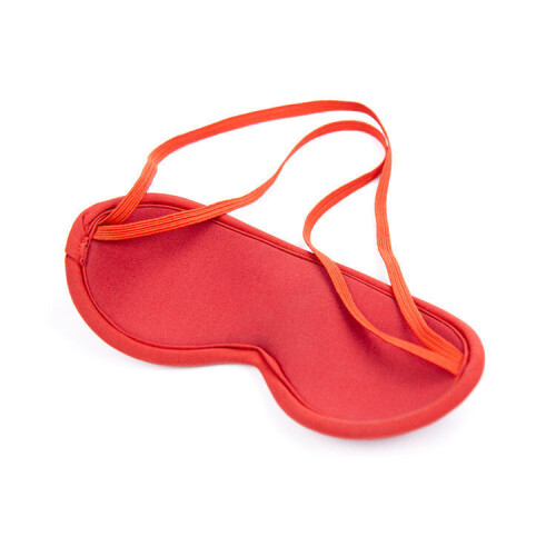 Red Faux Leather Diamante Eye Mask 2