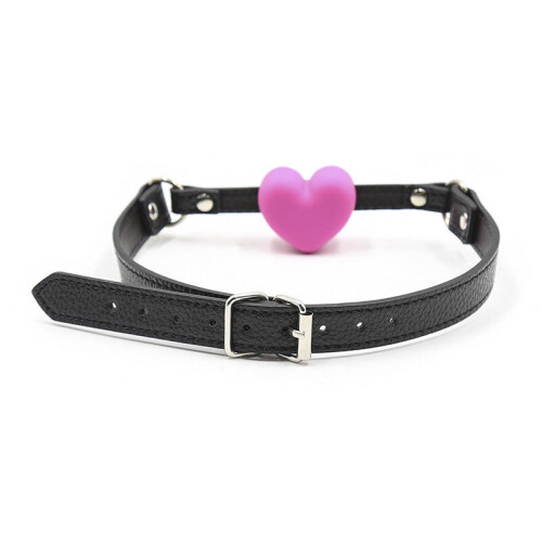 Black VF Leather Ball Gag Chin Harness 1