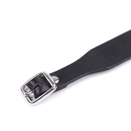 Sultry Faux Leather Bondage Collar 2
