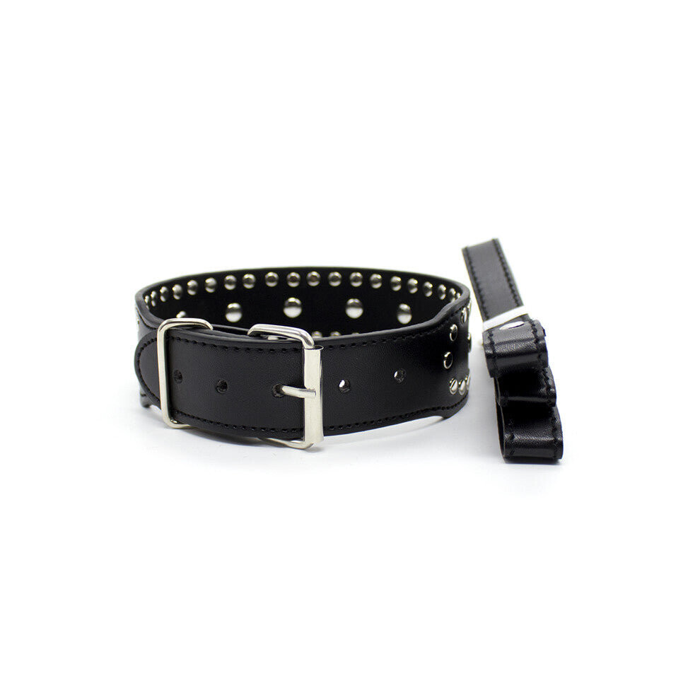 Black Bondage Collar and Lead