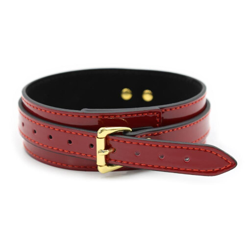 Red Patent Collar 1