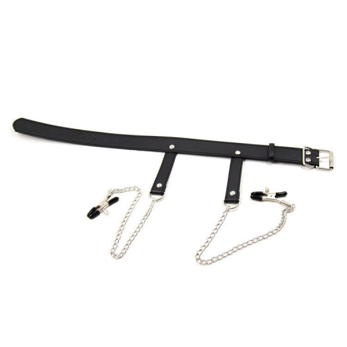 Chained Collar to Nipple Clamp 1