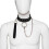 Studded Faux Leather Black Bondage Collar 2