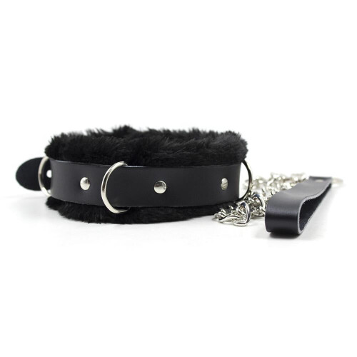 Cruella Devil Inspired Fluffy Collar and Lead 2