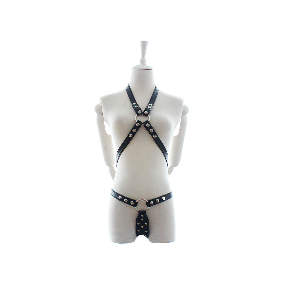 House Of Glass Black Halter Neck Body Harness