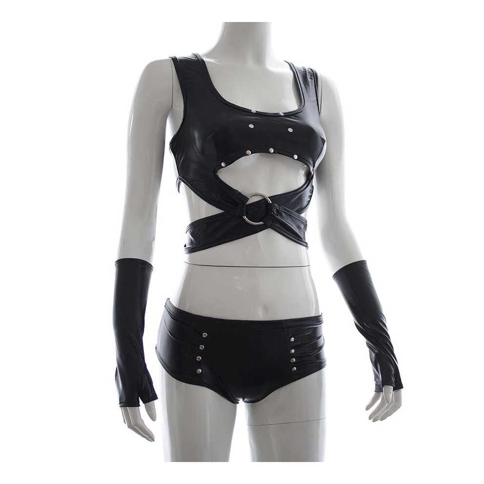 House Of Glass 'Catwoman' Wrap Around Two Piece