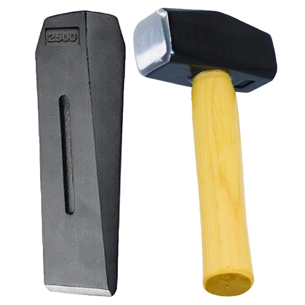 Log Splitter Lump Hammer Kit 6lb 10" Chisel Wedge Wood Splitting Maul + 4lb Sledge Club