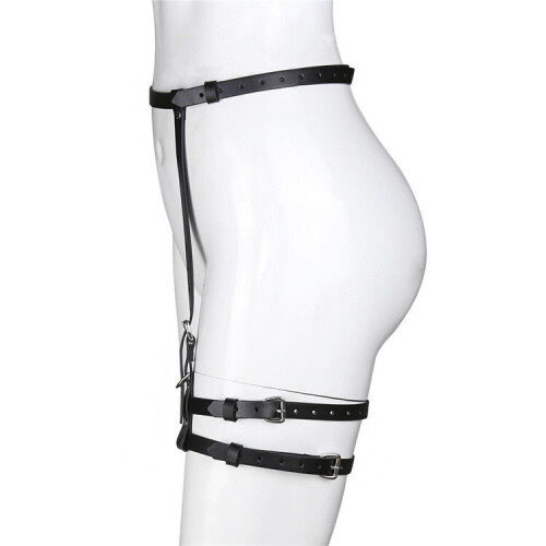 Faux Leather Leg Harness 2