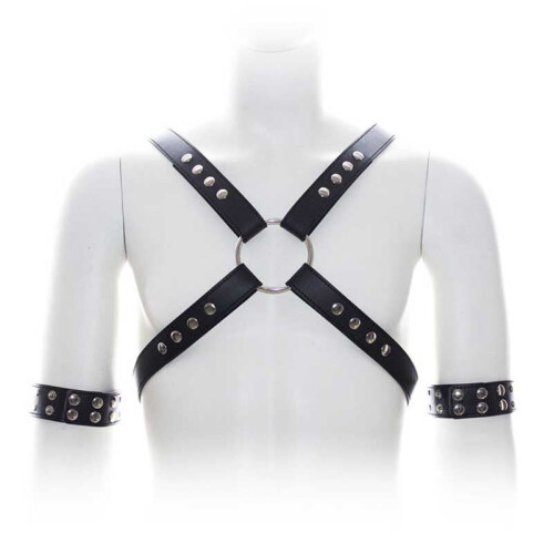 Deluxe Leather Cross-Body Harness and Arm Straps