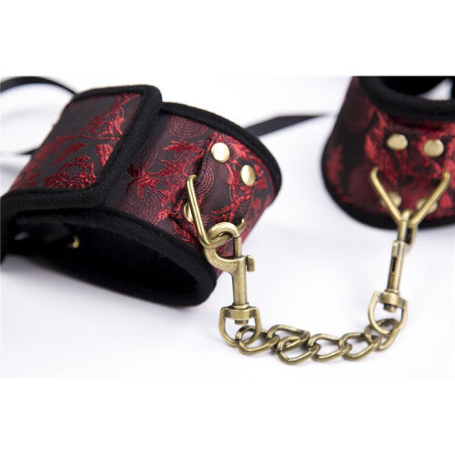Fabulous Scarlet Brocade Handcuffs 2