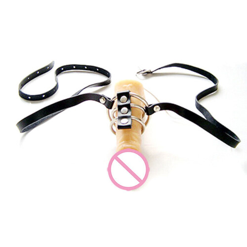 5 Steel Ring Chastity Cage and Belt 1