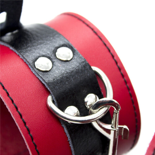 PU Leather Lockable Handcuffs 1
