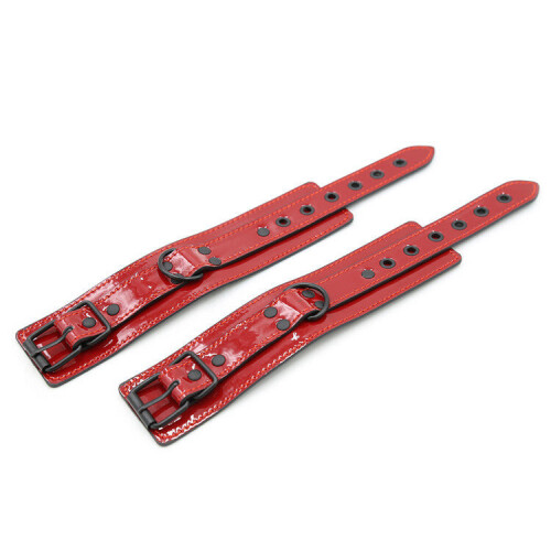 Red Patent Handcuffs 1