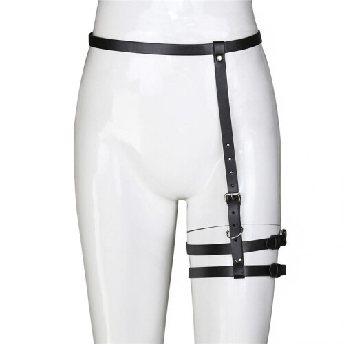 Faux Leather Leg Harness 1