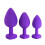 Midnight Madness Purple Silicone Butt Plug Set (3 Set) 3