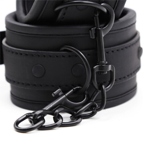 Midnight Black BDSM Handcuffs 1