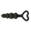 Black Silicone Heart Anal Beads 2