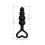 Black Silicone Heart Anal Beads 3