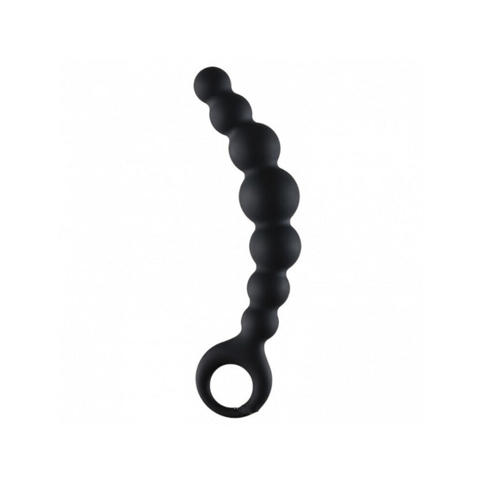 Beaded Anal Prober with Finger Loop (7 Inches)