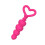 Pink Silicone Heart Anal Beads 1