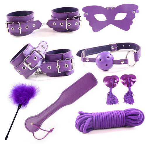 'Purple Madness' 8 Piece Bondage Kit