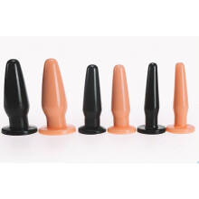 Wish You Were Rear Black Silicone Butt Plug Set (3 Piece)