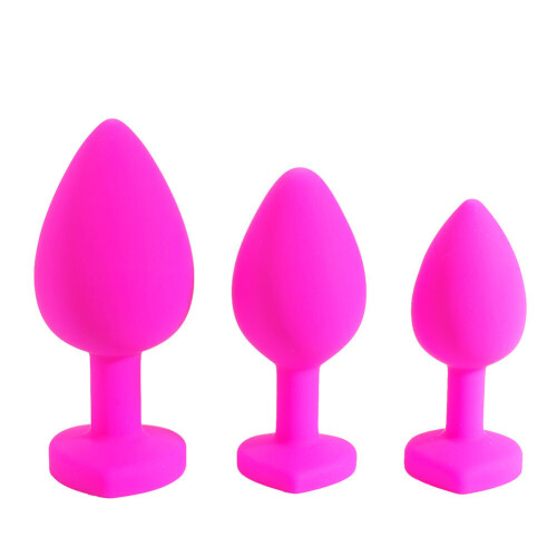 Midnight Madness Purple Silicone Butt Plug Set (3 Set) 1