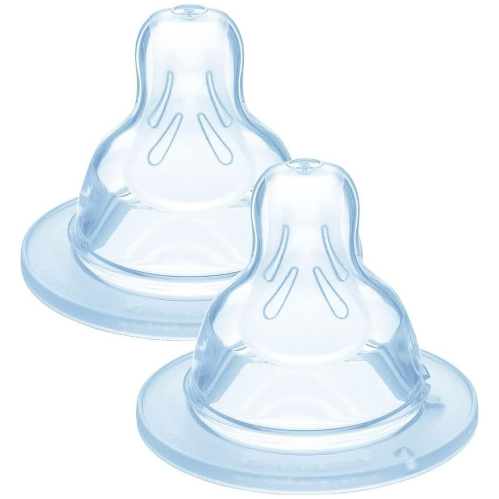 MAM Teats Size 2 Suitable for 2+ Months MAM Medium Flow Teats with SkinSoft Silicone Fits All MAM Baby Bottles Baby Feeding Essentials Pack of 2