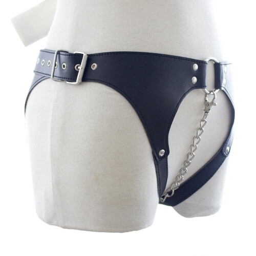 Crotchless Leather Panties 1