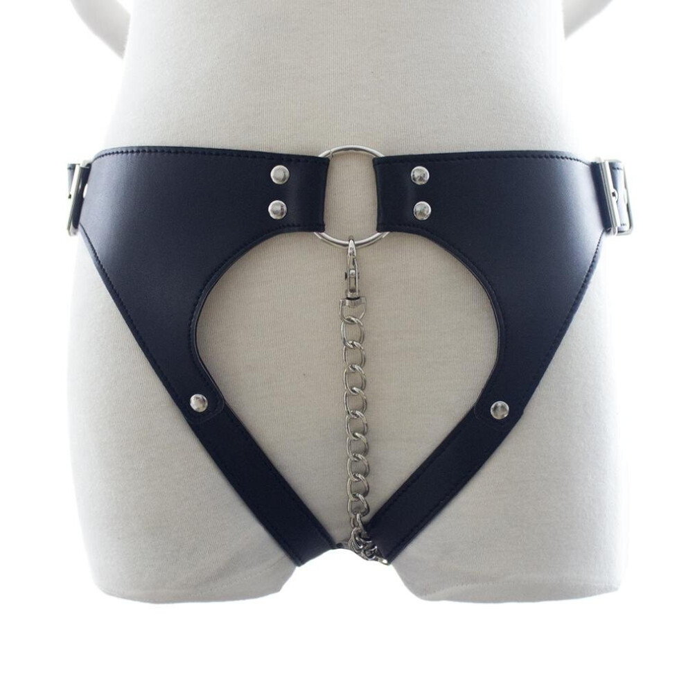 House Of Glass Crotchless Leather Panties