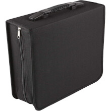 CD Case Disc Carry Case 320 Disc Capacity Holder Protector CD DVD Binder Wallet Large DVD Storage Case Protective Bag CD DVD Storage (Black)