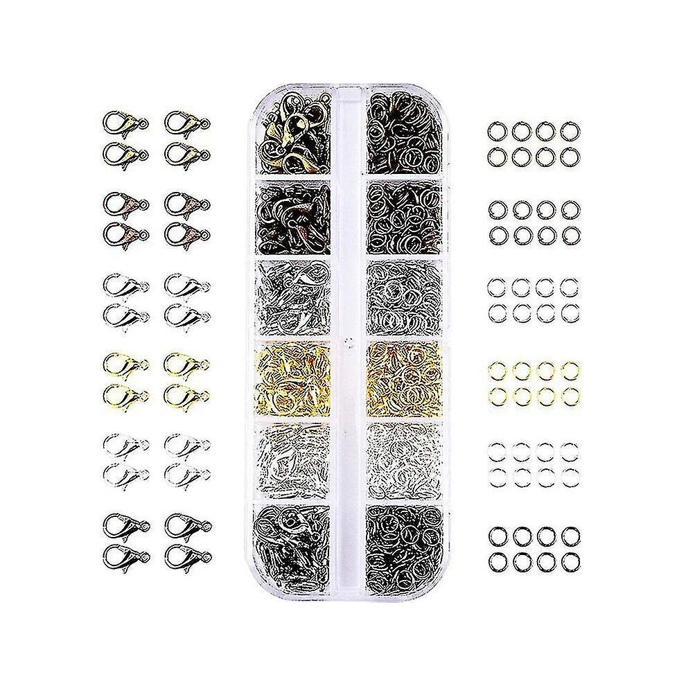 Chain Clasp 120pcs Bracelet Clasp With 840 Bending Rings Chain Clasps Jewellery Clasp Carabiner Clasp Clasps For Jewellery Making