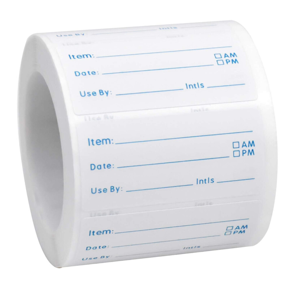 500 Pcs Food Storage Labels On Roll Self-adhesive Food Date Labels Freezer Tag Stickers Prep Canning Labels