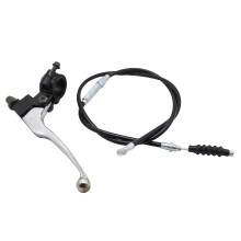 Black 7/8 Inch Handlebar Left Clutch Lever And Clutch Cable With Adjuster For For 50cc 70cc 90cc 110cc 125cc Ssr Dirt Bikes Pit Bike Silver