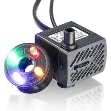 Mini Water Pump With Led, 180l/h, 3.5w, Small Aquarium, Garden, Well, Garden Pond, Water Fountain Pump