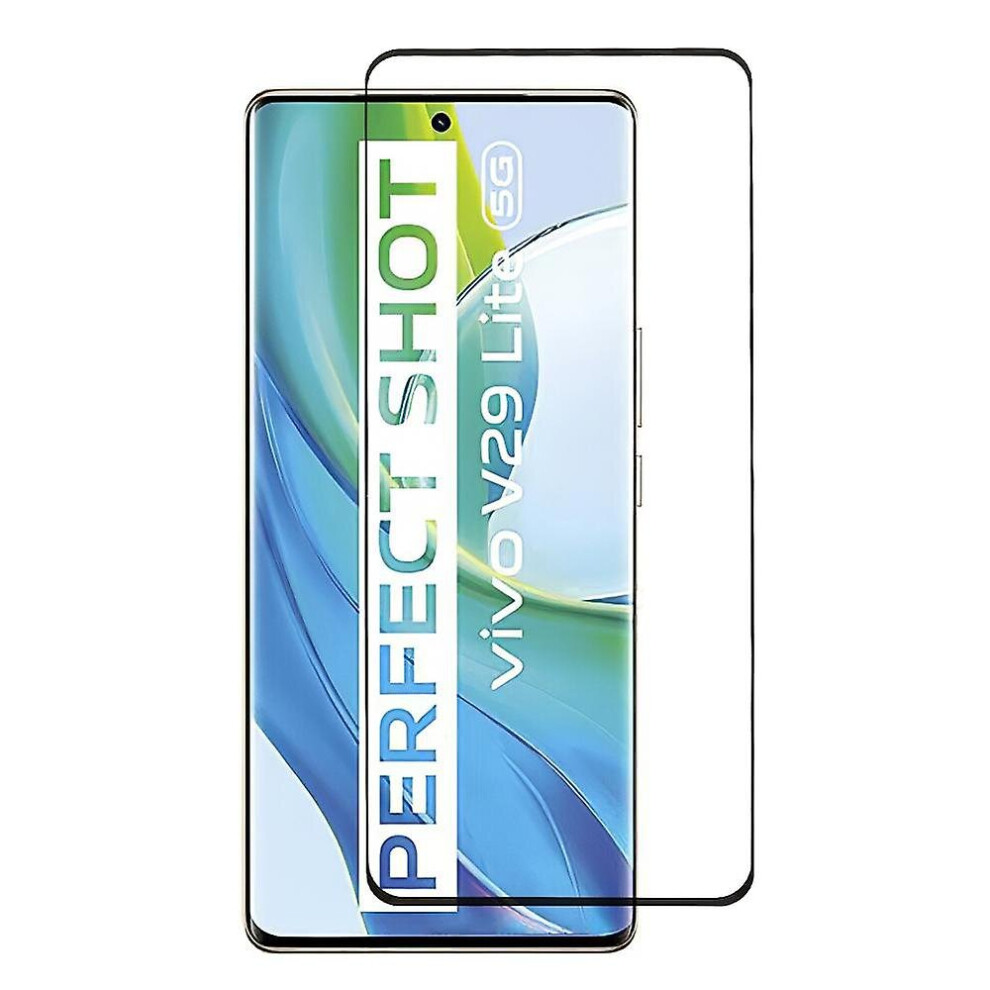 For vivo V29 Lite 5G Tempered Glass Screen Protector 3D Curved Side Glue HD Clear Phone Screen Film