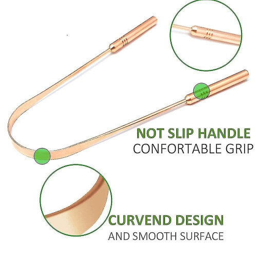 Pack Of 2 Copper Tongue Scraper Cleaner 1